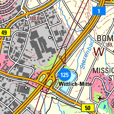 Landesamt für Vermessung und Geobasisinformationen Rheinland-Pfalz Wittlich (1:50,000) digital map