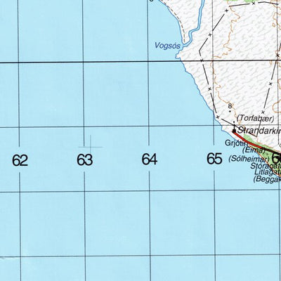 Landmælingar Íslands Nes (2004-155) digital map