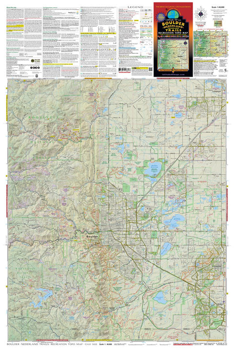 Latitude 40° maps Boulder Nederland Trails Map-4th edition (East) bundle exclusive
