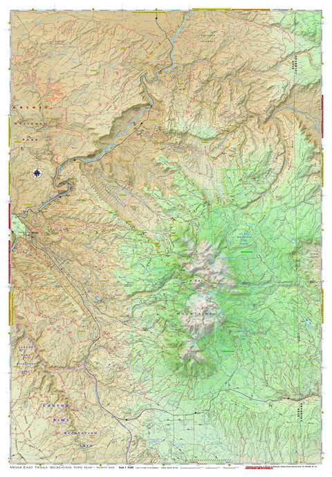 Latitude 40° maps Moab East Trails Map-6th Edition (Back) bundle exclusive