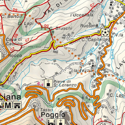 Litografia Artistica Cartografica Elba Island - Hiking trails and tourist map digital map