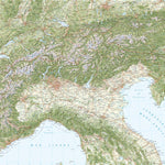 Litografia Artistica Cartografica The Alps digital map