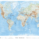 Litografia Artistica Cartografica The World - Physical digital map