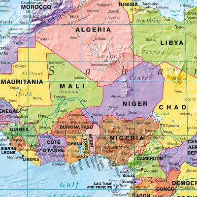 Litografia Artistica Cartografica The World - Political digital map