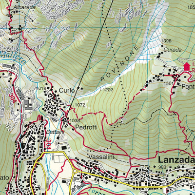 Litografia Artistica Cartografica Valmalenco Hiking Trails digital map