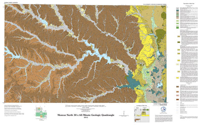 Louisiana Geological Survey (LSU) Monroe North 100k surface geology digital map