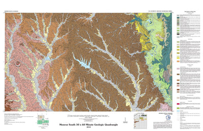 Louisiana Geological Survey (LSU) Monroe South 100k surface geology digital map