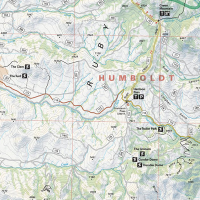 Map Design Studio Ruby Mountains South Half digital map