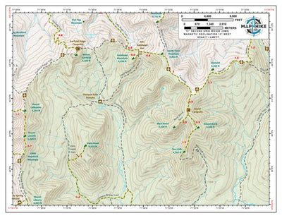 Map-N-Hike Mount Bond, Bond West, Bond Cliff Map [ 2 of 3 ] bundle exclusive