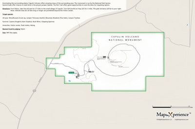Map the Xperience Capulin Volcano National Monument - New Mexico digital map