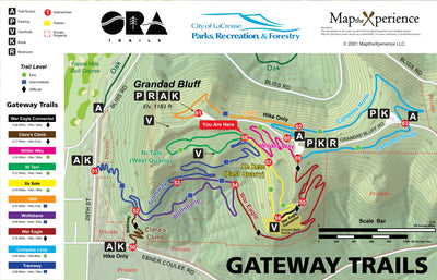 Map the Xperience Gateway Trail - Hixon Forest, Lacrosse, WI digital map