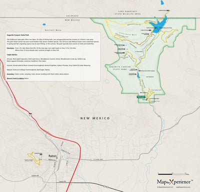 Map the Xperience Sugarite Canyon State Park - New Mexico digital map