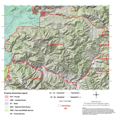 Map the Xperience Wyoming Deer Hunt Area 156 - Hunt Wyoming digital map