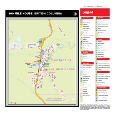 Mapmobility Corp. 100 Mile House, BC digital map