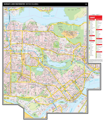 Mapmobility Corp. Burnaby and New Westminster, BC digital map