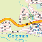 Mapmobility Corp. Coleman, AB digital map