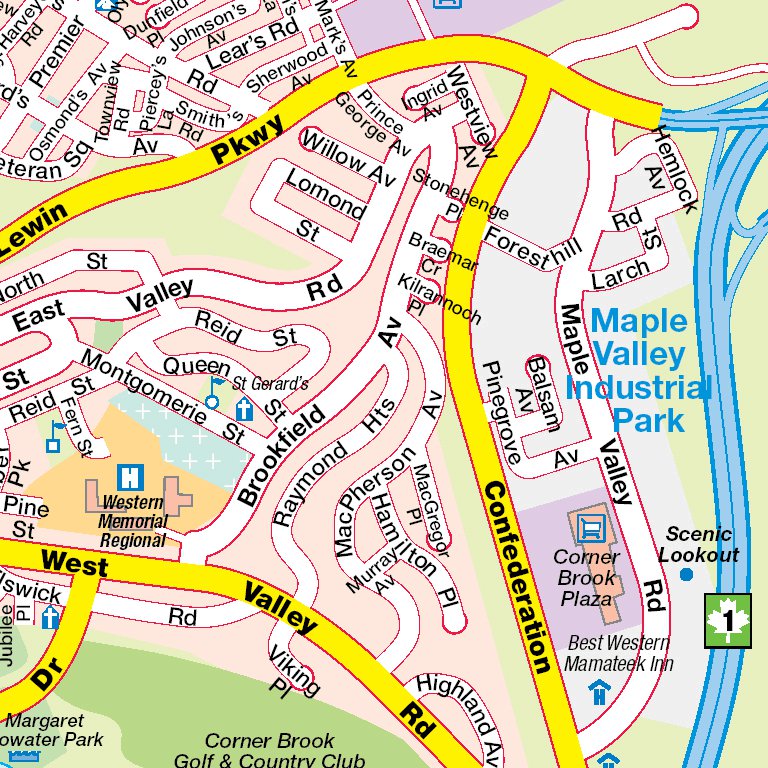 Corner Brook NL Map By Mapmobility Corp Avenza Maps   Mapmobility Corp Corner Brook Nl Digital Map 35487447875740 