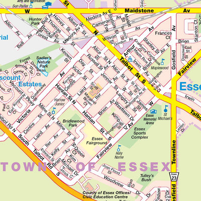 Mapmobility Corp. Essex and Cottam, ON digital map