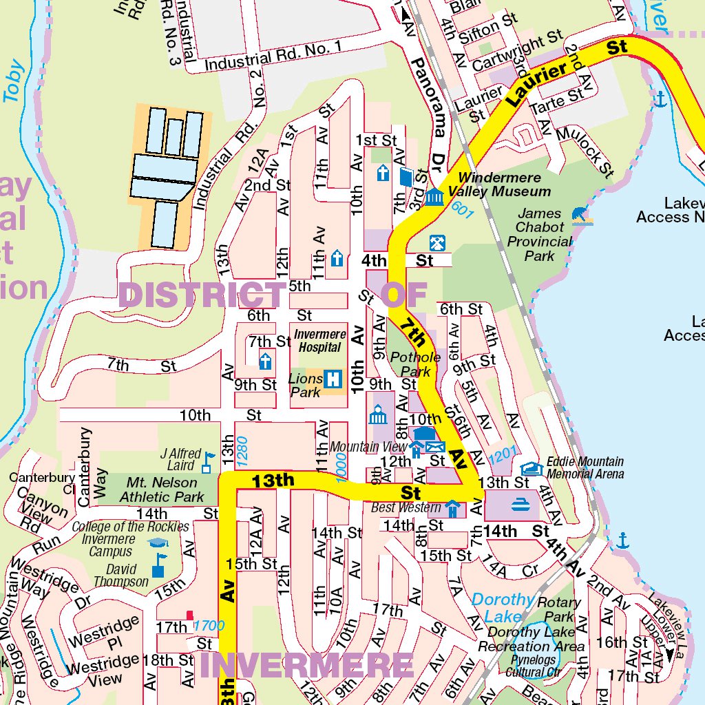 Invermere and Windermere, BC Map by Mapmobility Corp. | Avenza Maps