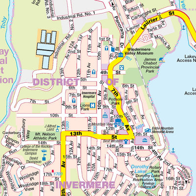 Mapmobility Corp. Invermere and Windermere, BC digital map