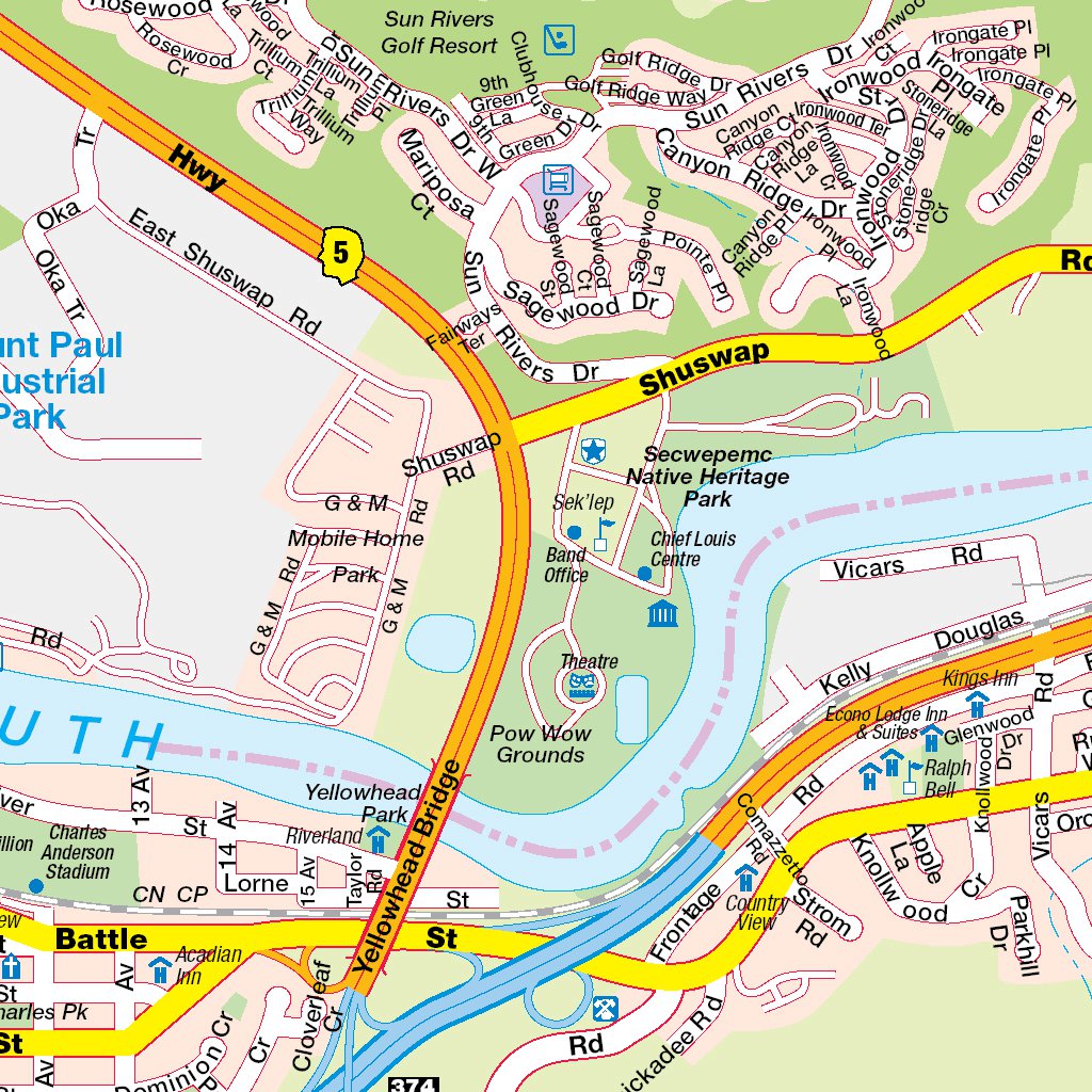Kamloops, BC Map by Mapmobility Corp. Avenza Maps