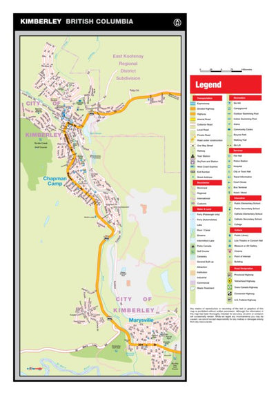 Mapmobility Corp. Kimberley, BC digital map