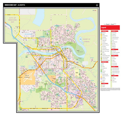 Mapmobility Corp. Medicine Hat, AB digital map