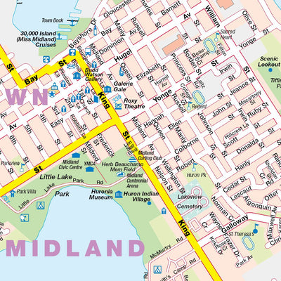 Mapmobility Corp. Midland, Penetanguishene & Georgian Bay, ON digital map