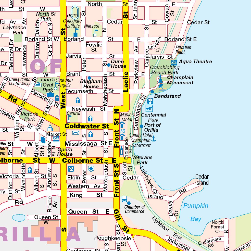 Orillia, ON Map by Mapmobility Corp. Avenza Maps