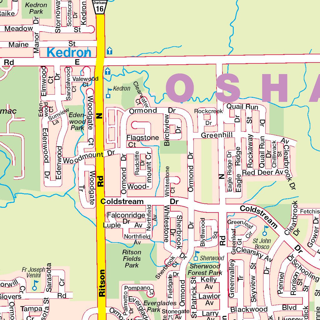 Oshawa, ON Map by Mapmobility Corp. | Avenza Maps