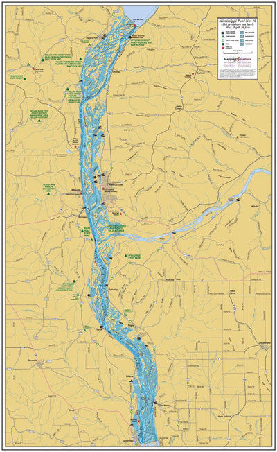 Mapping Specialists, Ltd Mississippi River (Pool 10) digital map