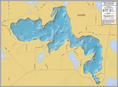 Mapping Specialists, Ltd White Sand Lake (Lac du Flambeau) digital map