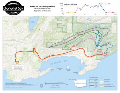 Maps for Good Chuckanut 50k Race Map digital map
