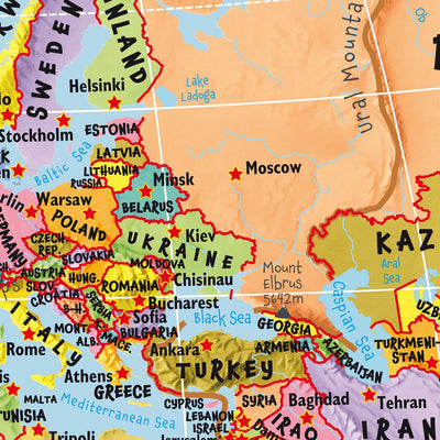 Maps International Children's World Map: Political digital map