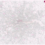 Maps International Postcode District Map: Greater London digital map