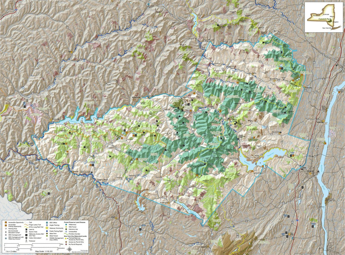 Catskill Park Map by mapsoffline.com | Avenza Maps