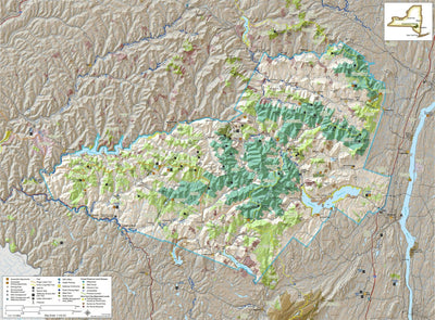 mapsoffline.com Catskill Park Map digital map