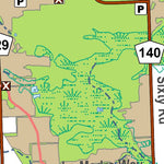 mapsoffline.com Three Rivers Wildlife Management Area digital map