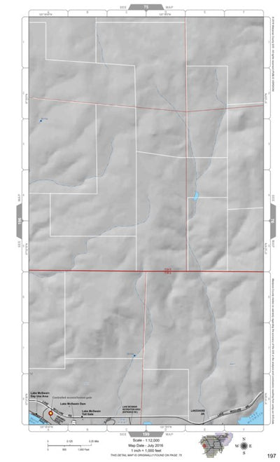 Mariposa County Mariposa Road Atlas Grid Page #197 digital map