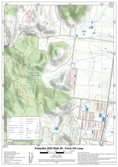 Martin Norris FedWalks2022 - Walk08 - Chick Hill Loop digital map