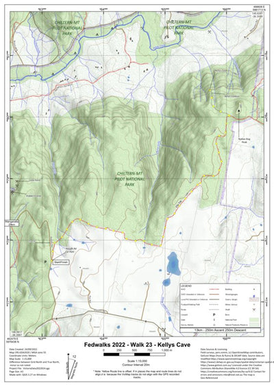 Martin Norris FedWalks2022 - Walk23 - Kellys Cave digital map