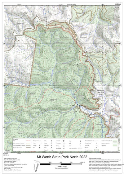 Martin Norris Mt Worth State Park Northern Sections digital map