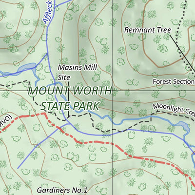 Martin Norris Mt Worth State Park Northern Sections digital map