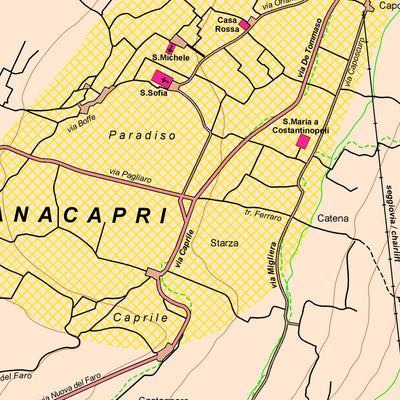 michaelBavenza Capri Island Trails Map / Mappa dei Sentieri dell'Isola di Capri digital map