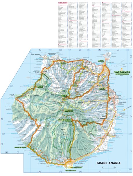 Carte Routiere Touristique Iles Canaries Map by Michelin