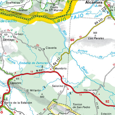 Michelin Espana Centro : Extremadura, Castilla-La Mancha, Madrid - Index bundle exclusive