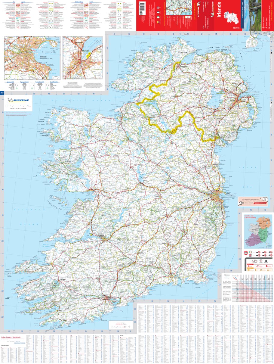 Irlande - Ireland Map by Michelin | Avenza Maps