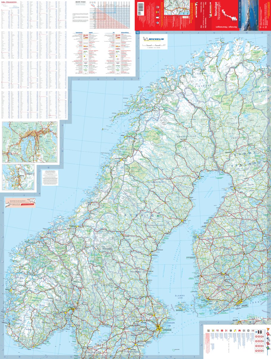 Norvège   Noorwegen Map By Michelin 