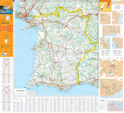 Portugal Sul, Algarve Map by Michelin