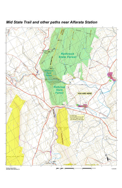 Mid State Trail Association, Inc. Alfarata Kiosk Map digital map
